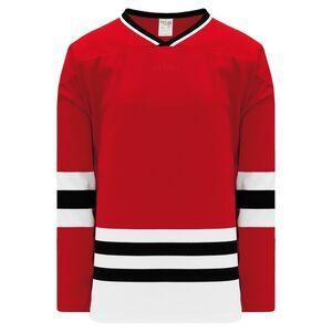 Athletic Knit Hockey Jersey, Chicago Blackhawks pattern, Adult Size Large